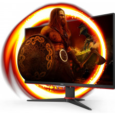 AOC 24G2SAE BK monitor de ecrã 60,5 cm (23.8") 1920 x 1080 pixels Full HD Preto, Vermelho