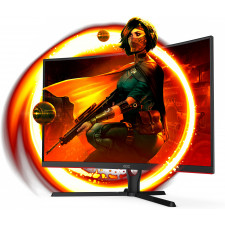 AOC C32G3AE BK monitor de ecrã 80 cm (31.5") 1920 x 1080 pixels Full HD LED Preto, Vermelho