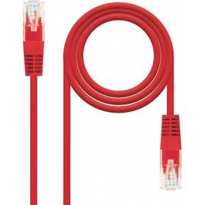 Nanocable 10.20.0101-R cabo de rede Vermelho 1 m Cat5e U UTP (UTP)