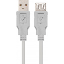 Nanocable 10.01.0202 cabo USB 1 m USB 2.0 USB A Bege