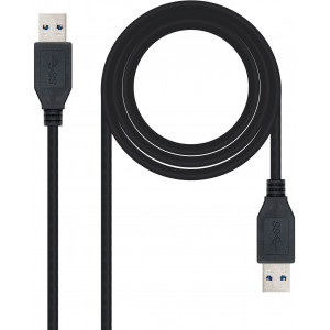 Nanocable 10.01.1001-BK cabo USB 1 m USB 3.2 Gen 1 (3.1 Gen 1) USB A Preto