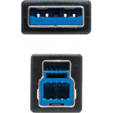 Nanocable 10.01.0802-BK cabo USB 2 m USB 3.2 Gen 1 (3.1 Gen 1) USB A USB B Preto