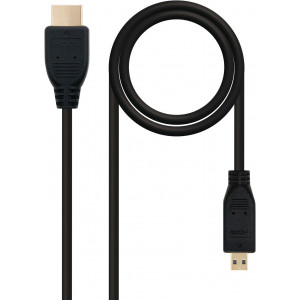 Nanocable 10.15.3502 cabo HDMI 1,8 m HDMI Type A (Standard) HDMI Type D (Micro) Preto