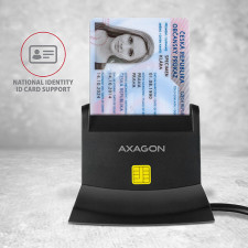 Axagon CRE-SM2 leitor de smart card Interior USB USB 2.0 Preto