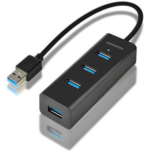 Axagon HUE-S2B hub de interface USB 3.2 Gen 1 (3.1 Gen 1) Type-A 5000 Mbit s Preto