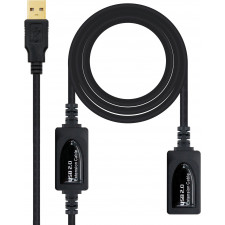 Nanocable 10.01.0213 cabo USB 15 m USB 2.0 USB A Preto