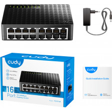 Cudy FS1016D switch de rede Fast Ethernet (10 100) Preto