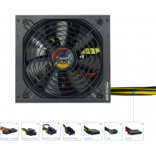 TooQ TQAPOLO-700SP fonte de alimentação 700 W 20+4 pin ATX ATX Preto