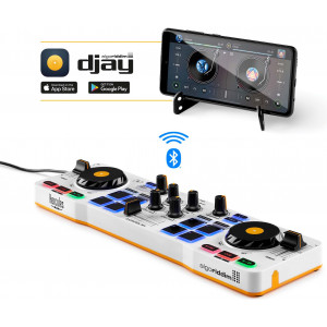 Hercules DJControl Control MIX Bluetooth Pour Smartphone et tablettes ( Andoid e 2 canais Preto, Branco, Amarelo