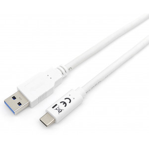 Equip 128364 cabo USB 1 m USB 3.2 Gen 1 (3.1 Gen 1) USB A USB C Branco