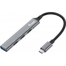 Equip 128961 hub de interface USB 3.2 Gen 1 (3.1 Gen 1) Type-C 5000 Mbit s Preto, Cinzento