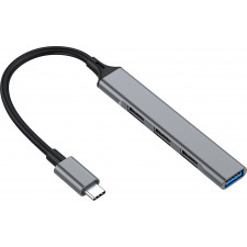 Equip 128961 hub de interface USB 3.2 Gen 1 (3.1 Gen 1) Type-C 5000 Mbit s Preto, Cinzento