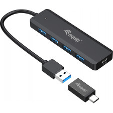 Equip 128959 hub de interface USB 3.2 Gen 1 (3.1 Gen 1) Type-A 5000 Mbit s Preto