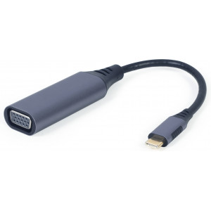 Cablexpert A-USB3C-VGA-01 adaptador de cabo de vídeo 0,15 m USB Type-C VGA (D-Sub) Cinzento