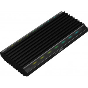 AISENS ASM2-RGB012B Caixa para Discos Rígidos Compartimento SSD Preto M.2