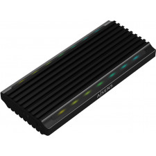 AISENS ASM2-RGB012B Caixa para Discos Rígidos Compartimento SSD Preto M.2