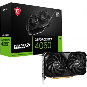 MSI GEFORCE RTX 4060 VENTUS 2X BLACK 8G OC placa de vídeo NVIDIA 8 GB GDDR6