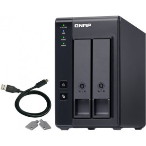 QNAP TR-002 Caixa para Discos Rígidos Compartimento HDD SSD Preto 2.5 3.5"