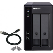 QNAP TR-002 Caixa para Discos Rígidos Compartimento HDD SSD Preto 2.5 3.5"