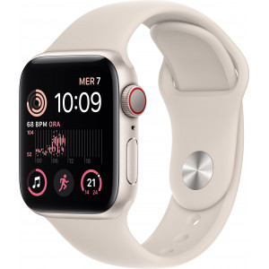 Apple Watch SE OLED 40 mm Digital 324 x 394 pixels Ecrã táctil 4G Bege Wi-Fi GPS