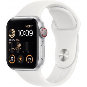 Apple Watch SE OLED 40 mm Digital 324 x 394 pixels Ecrã táctil 4G Prateado Wi-Fi GPS