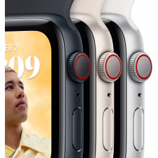 Apple Watch SE OLED 44 mm Digital 368 x 448 pixels Ecrã táctil 4G Prateado Wi-Fi GPS