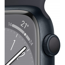 Apple Watch Series 8 OLED 45 mm Digital 396 x 484 pixels Ecrã táctil Preto Wi-Fi GPS