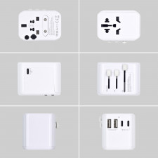 Ewent EW1470 adaptador de energia Universal Branco