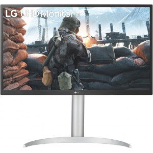 LG 27UP550P-W monitor de ecrã 68,6 cm (27") 3840 x 2160 pixels 4K Ultra HD Prateado, Branco