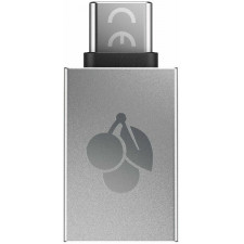 CHERRY 61710036 adaptador para cabos USB-A USB-C Prateado