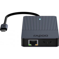 Rapoo UCM-2004 placa adaptador de interface HDMI, RJ-45, USB 3.2 Gen 1 (3.1 Gen 1), USB Type-C