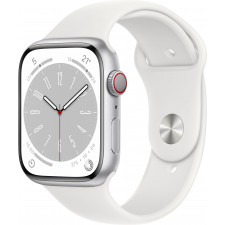 Apple Watch Series 8 OLED 45 mm Digital 396 x 484 pixels Ecrã táctil 4G Prateado Wi-Fi GPS