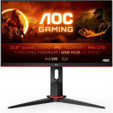 AOC G2 24G2ZU BK LED display 60,5 cm (23.8") 1920 x 1080 pixels Full HD Preto, Vermelho