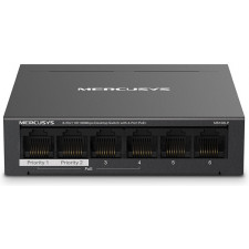 Mercusys MS106LP switch de rede Gerido Fast Ethernet (10 100) Power over Ethernet (PoE) Preto