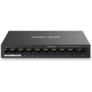 Mercusys MS110P switch de rede Gerido Fast Ethernet (10 100) Power over Ethernet (PoE) Preto