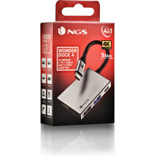 NGS WONDER DOCK 4 USB 2.0 Type-C Prateado