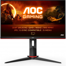 AOC G2 Q24G2A BK monitor de ecrã 60,5 cm (23.8") 2560 x 1440 pixels Preto, Vermelho