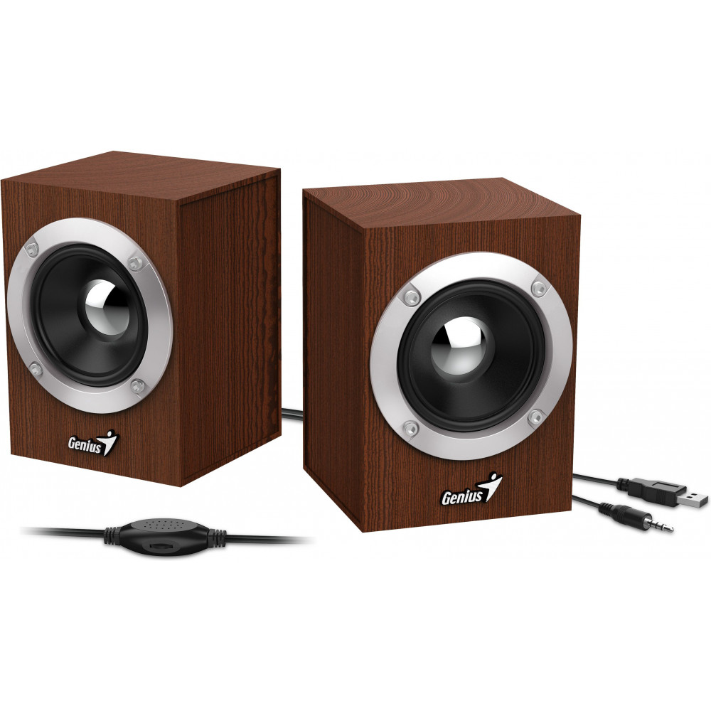 Colunas de som Genius SP-HF280 6W 2-way Castanho