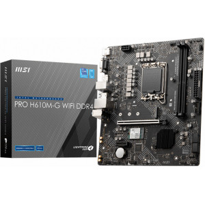 MSI PRO H610M-G WIFI DDR4 motherboard Intel H610 LGA 1700 micro ATX
