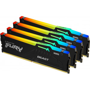 Kingston Technology FURY Beast RGB módulo de memória 128 GB 4 x 32 GB DDR5 5600 MHz