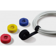 Label-the-cable ROLLS tira para atar cabos Velcro Preto, Azul, Vermelho, Amarelo 4 unidade(s)