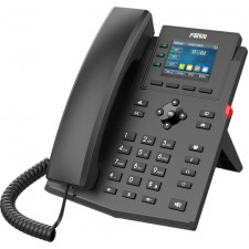 Fanvil X303G telefone IP Preto 4 linhas LCD