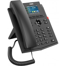 Fanvil X303G telefone IP Preto 4 linhas LCD