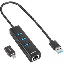 Sharkoon 4044951037575 base & duplicador de portas Sem fios USB 3.2 Gen 1 (3.1 Gen 1) Type-C Preto