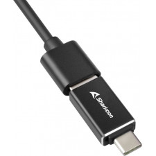 Sharkoon 4044951037575 base & duplicador de portas Sem fios USB 3.2 Gen 1 (3.1 Gen 1) Type-C Preto