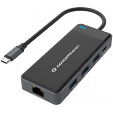 Conceptronic DONN14G base & duplicador de portas Com fios USB 3.2 Gen 1 (3.1 Gen 1) Type-C Cinzento