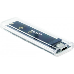 TooQ TQE-2200 Caixa para Discos Rígidos Compartimento SSD Transparente M.2