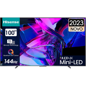 Hisense 100U7KQ TV 2,54 m (100") 4K Ultra HD Smart TV Wi-Fi Preto