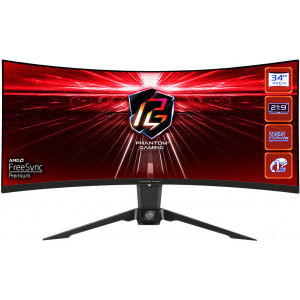 Asrock PG34WQ15R2B monitor de ecrã 86,4 cm (34") 3440 x 1440 pixels UltraWide Quad HD Preto