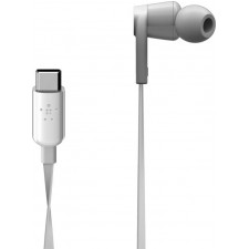 Belkin ROCKSTAR Auscultadores Com fios Intra-auditivo Chamadas Música USB Type-C Branco